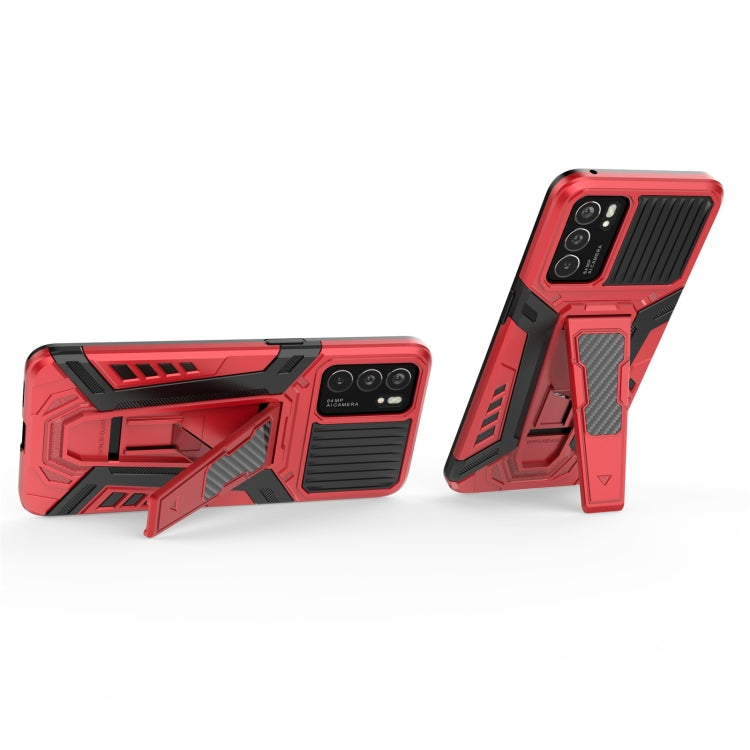 For OPPO Reno6 5G War Chariot Series Armor All-inclusive Shockproof PC + TPU Protective Case with Invisible Holder