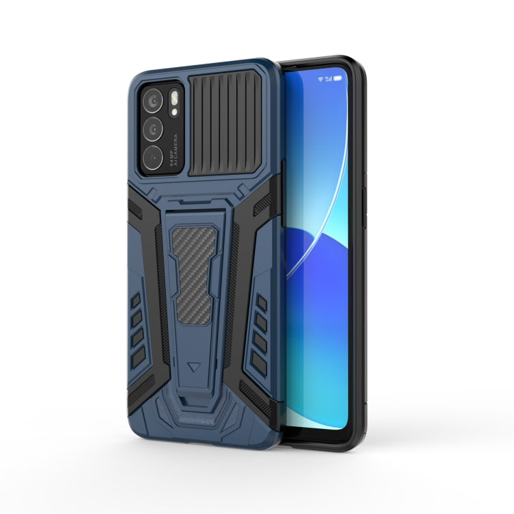 For OPPO Reno6 5G War Chariot Series Armor All-inclusive Shockproof PC + TPU Protective Case with Invisible Holder