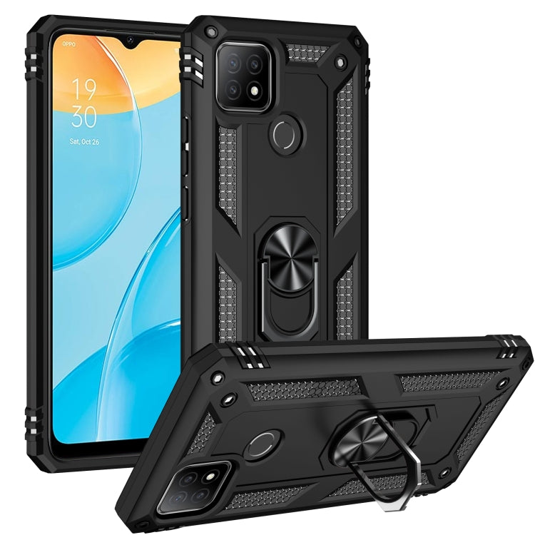 For OPPO A15 Shockproof TPU + PC Protective Case with 360 Degree Rotating Holder
