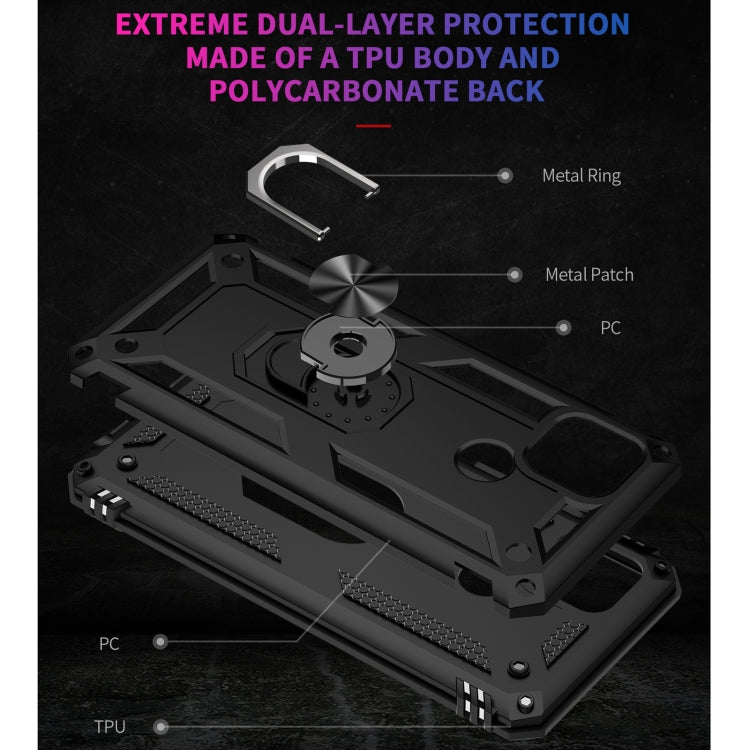 For OPPO A15 Shockproof TPU + PC Protective Case with 360 Degree Rotating Holder