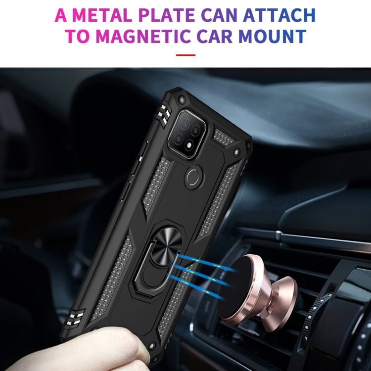 For OPPO A15 Shockproof TPU + PC Protective Case with 360 Degree Rotating Holder