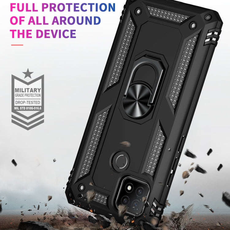 For OPPO A15 Shockproof TPU + PC Protective Case with 360 Degree Rotating Holder