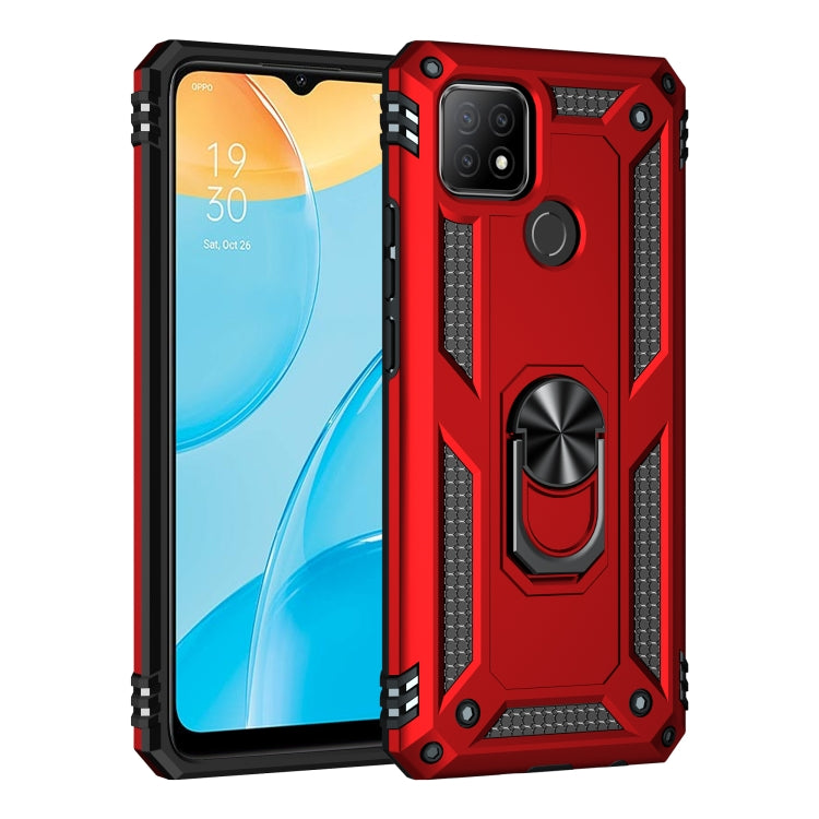 For OPPO A15 Shockproof TPU + PC Protective Case with 360 Degree Rotating Holder