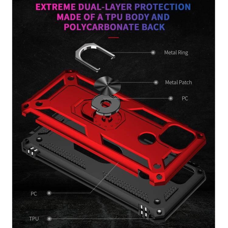 For OPPO A15 Shockproof TPU + PC Protective Case with 360 Degree Rotating Holder