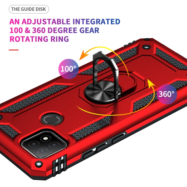 For OPPO A15 Shockproof TPU + PC Protective Case with 360 Degree Rotating Holder