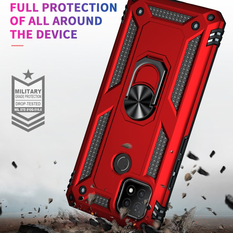For OPPO A15 Shockproof TPU + PC Protective Case with 360 Degree Rotating Holder
