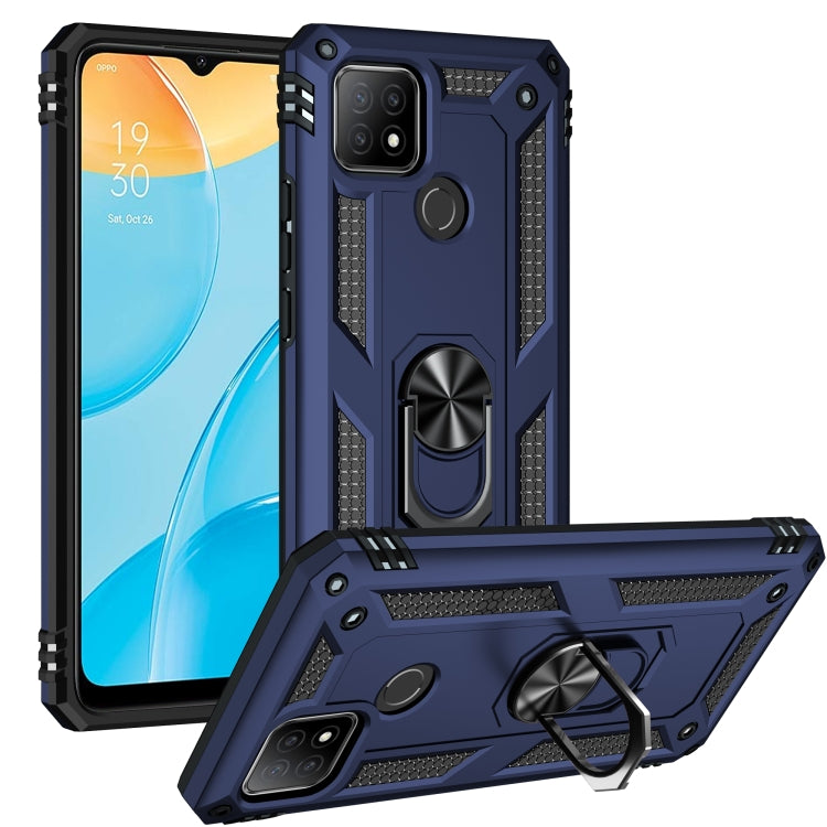 For OPPO A15 Shockproof TPU + PC Protective Case with 360 Degree Rotating Holder
