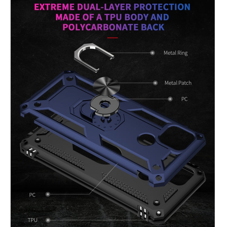 For OPPO A15 Shockproof TPU + PC Protective Case with 360 Degree Rotating Holder