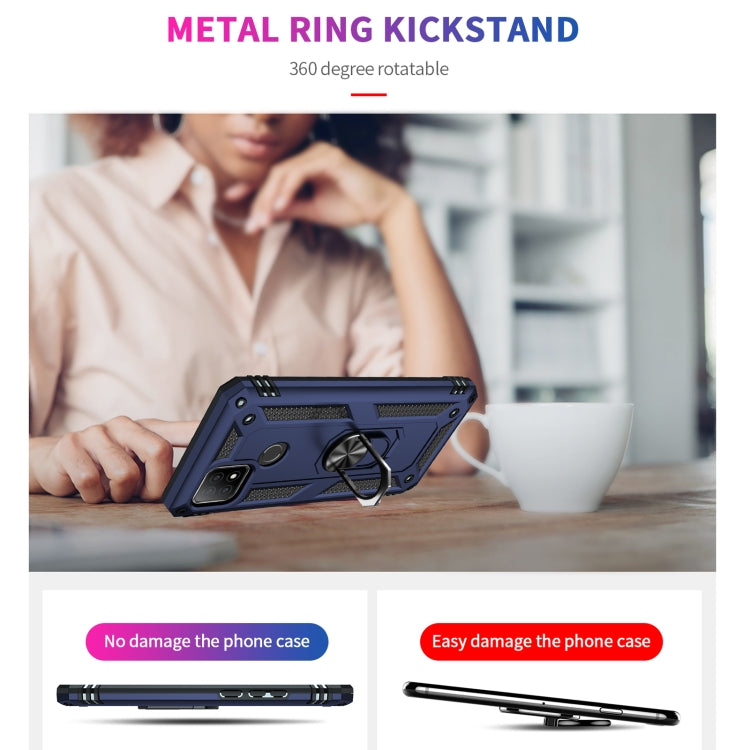 For OPPO A15 Shockproof TPU + PC Protective Case with 360 Degree Rotating Holder