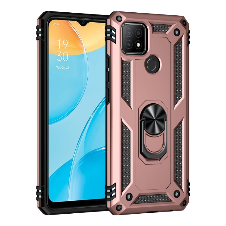For OPPO A15 Shockproof TPU + PC Protective Case with 360 Degree Rotating Holder
