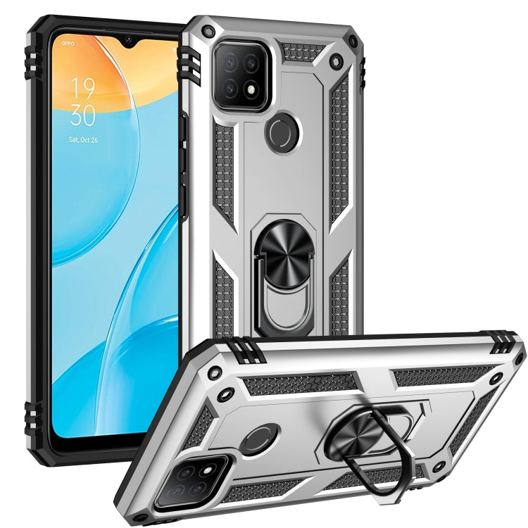 For OPPO A15 Shockproof TPU + PC Protective Case with 360 Degree Rotating Holder