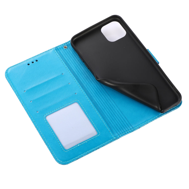 For iPhone 11 Skin Feel Embossed Sunflower Horizontal Flip Leather Case with Holder & Card Slots & Wallet & Lanyard