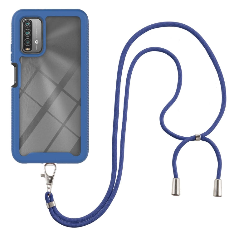 For Xiaomi Poco M3 / Redmi Note 9 4G / Redmi 9 Power / Redmi 9T Starry Sky Solid Color Series Shockproof PC + TPU Protective Case with Neck Strap