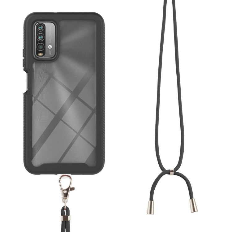 For Xiaomi Poco M3 / Redmi Note 9 4G / Redmi 9 Power / Redmi 9T Starry Sky Solid Color Series Shockproof PC + TPU Protective Case with Neck Strap