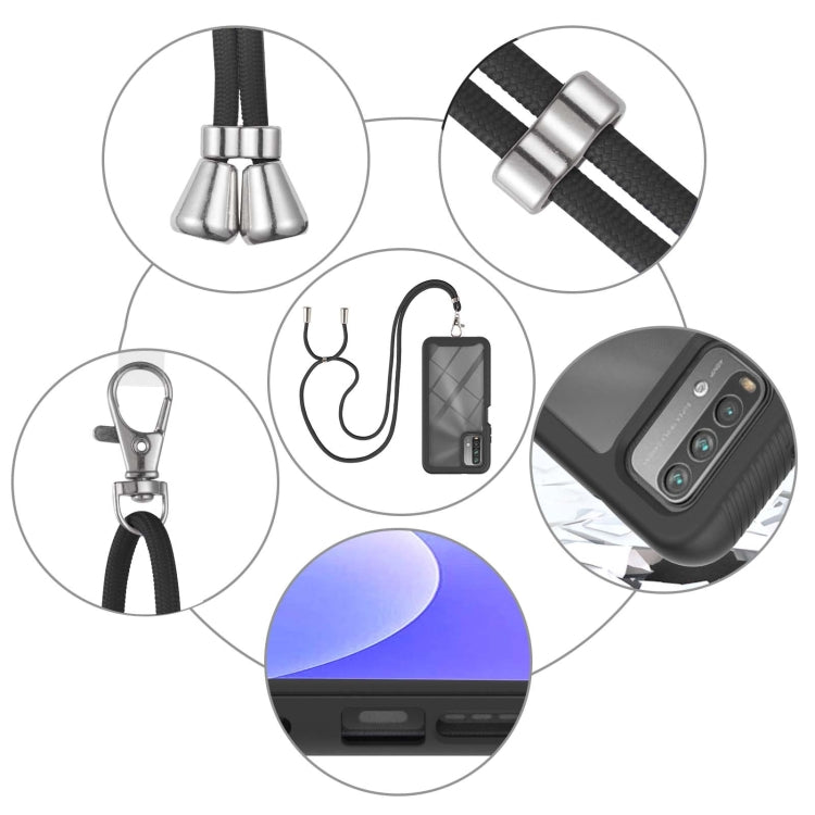 For Xiaomi Poco M3 / Redmi Note 9 4G / Redmi 9 Power / Redmi 9T Starry Sky Solid Color Series Shockproof PC + TPU Protective Case with Neck Strap