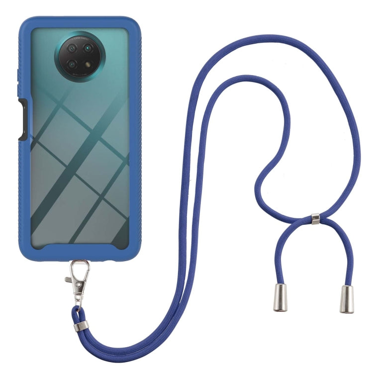 For Xiaomi Redmi Note 9 5G / Redmi Note 9T 5G Starry Sky Solid Color Series Shockproof PC + TPU Protective Case with Neck Strap