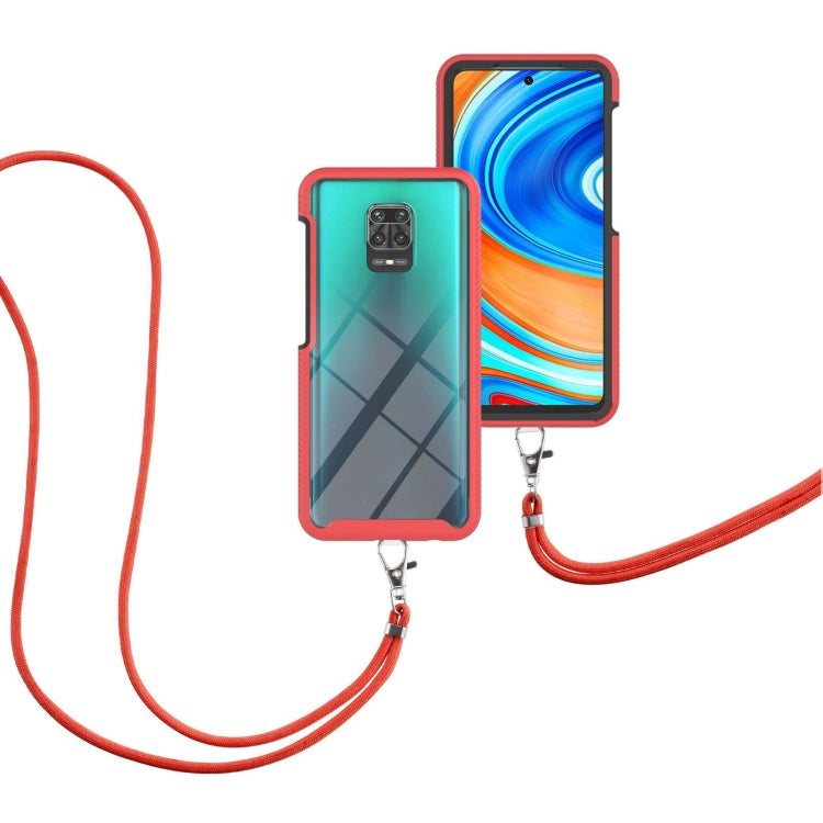 For Xiaomi Redmi Note 9S / Redmi Note 9 Pro / Redmi Note 9 Pro Max Starry Sky Solid Color Series Shockproof PC + TPU Protective Case with Neck Strap