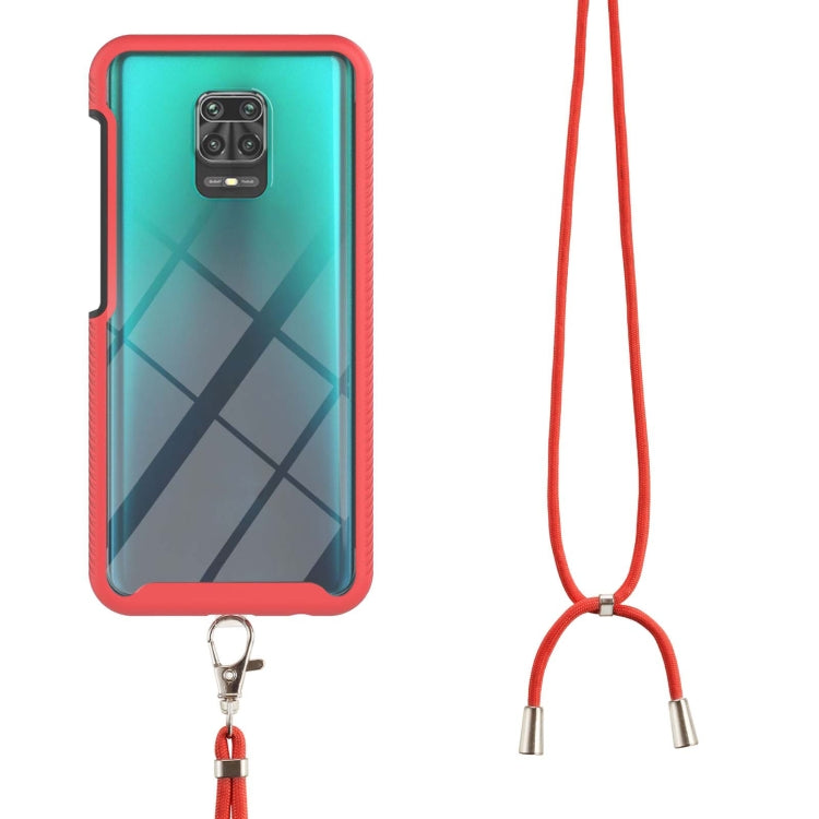 For Xiaomi Redmi Note 9S / Redmi Note 9 Pro / Redmi Note 9 Pro Max Starry Sky Solid Color Series Shockproof PC + TPU Protective Case with Neck Strap