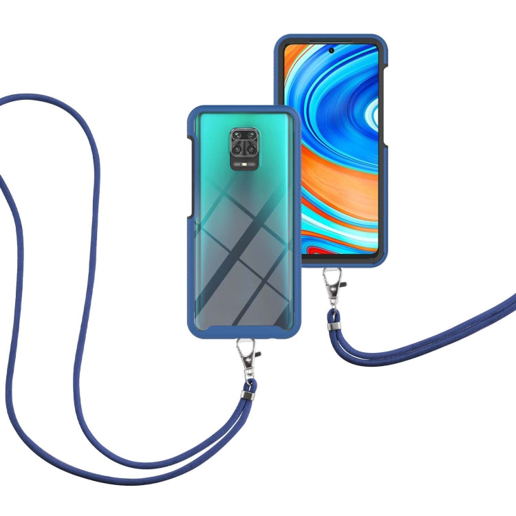 For Xiaomi Redmi Note 9S / Redmi Note 9 Pro / Redmi Note 9 Pro Max Starry Sky Solid Color Series Shockproof PC + TPU Protective Case with Neck Strap
