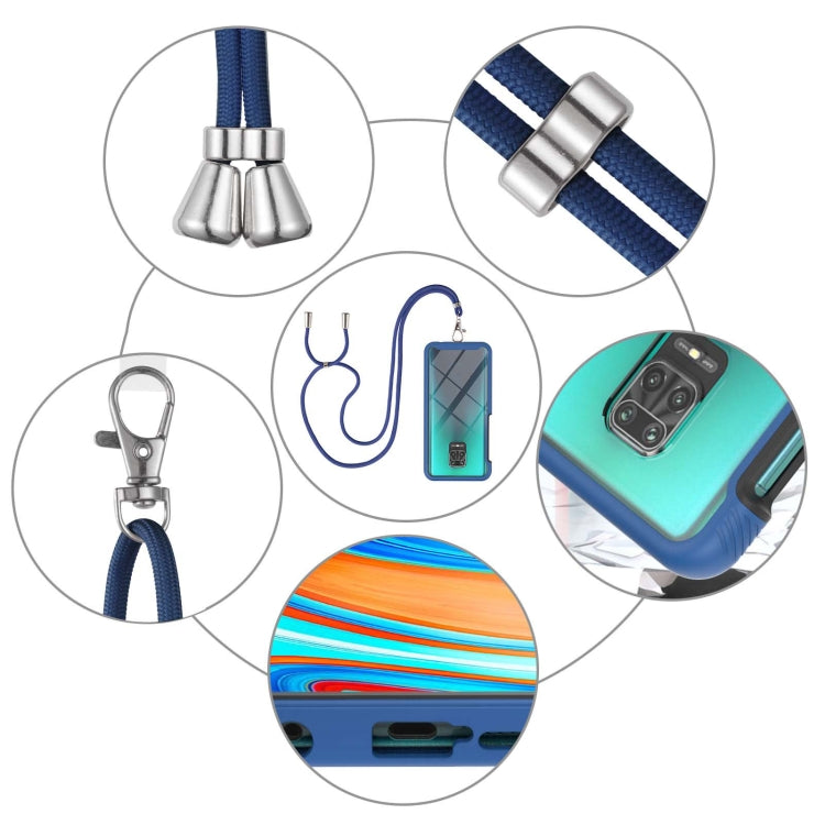 For Xiaomi Redmi Note 9S / Redmi Note 9 Pro / Redmi Note 9 Pro Max Starry Sky Solid Color Series Shockproof PC + TPU Protective Case with Neck Strap