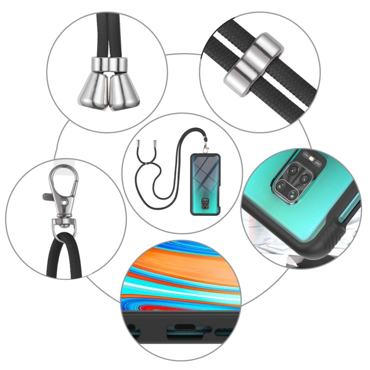 For Xiaomi Redmi Note 9S / Redmi Note 9 Pro / Redmi Note 9 Pro Max Starry Sky Solid Color Series Shockproof PC + TPU Protective Case with Neck Strap