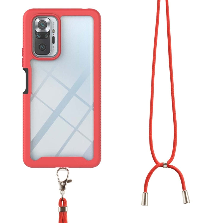 For Xiaomi Redmi Note 10 Pro / Redmi Note 10 Pro Max Starry Sky Solid Color Series Shockproof PC + TPU Protective Case with Neck Strap