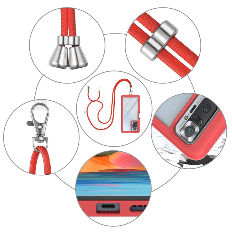 For Xiaomi Redmi Note 10 Pro / Redmi Note 10 Pro Max Starry Sky Solid Color Series Shockproof PC + TPU Protective Case with Neck Strap