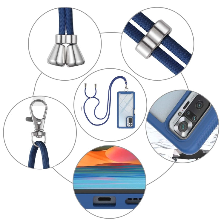 For Xiaomi Redmi Note 10 Pro / Redmi Note 10 Pro Max Starry Sky Solid Color Series Shockproof PC + TPU Protective Case with Neck Strap