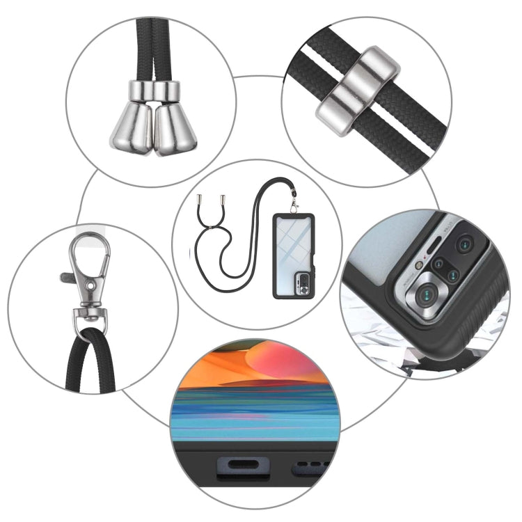 For Xiaomi Redmi Note 10 Pro / Redmi Note 10 Pro Max Starry Sky Solid Color Series Shockproof PC + TPU Protective Case with Neck Strap