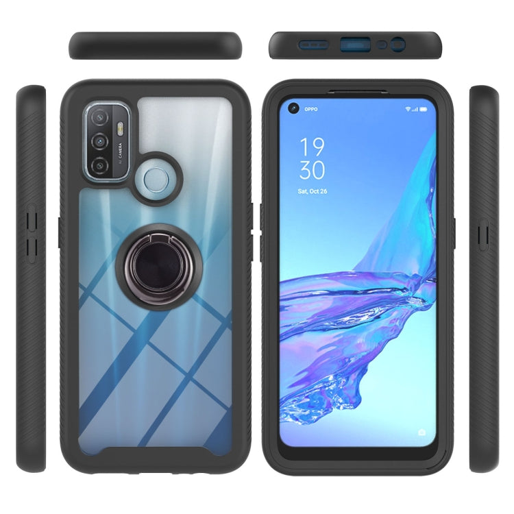 For OPPO A53 Starry Sky Solid Color Series Shockproof PC + TPU Protective Case with Ring Holder & Magnetic Function