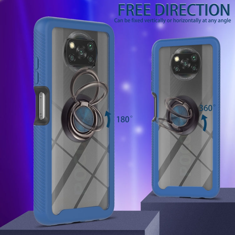 For Xiaomi Poco X3 NFC Starry Sky Solid Color Series Shockproof PC + TPU Protective Case with Ring Holder & Magnetic Function