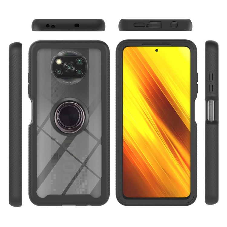 For Xiaomi Poco X3 NFC Starry Sky Solid Color Series Shockproof PC + TPU Protective Case with Ring Holder & Magnetic Function