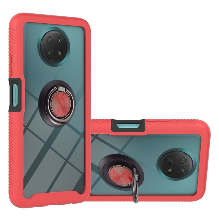 For Xiaomi Redmi Note 9 5G / Redmi Note 9T 5G Starry Sky Solid Color Series Shockproof PC + TPU Protective Case with Ring Holder & Magnetic Function