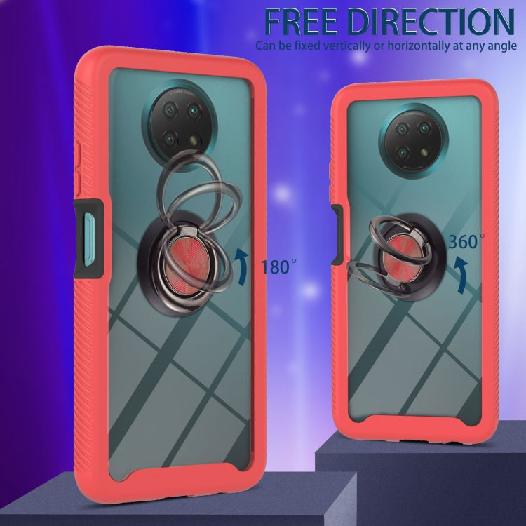 For Xiaomi Redmi Note 9 5G / Redmi Note 9T 5G Starry Sky Solid Color Series Shockproof PC + TPU Protective Case with Ring Holder & Magnetic Function