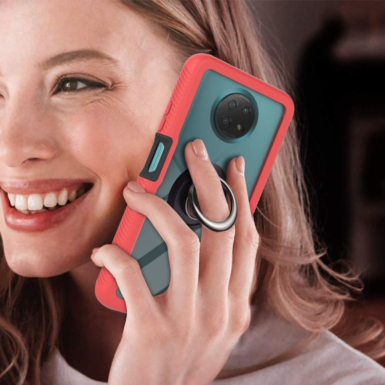 For Xiaomi Redmi Note 9 5G / Redmi Note 9T 5G Starry Sky Solid Color Series Shockproof PC + TPU Protective Case with Ring Holder & Magnetic Function