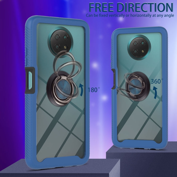 For Xiaomi Redmi Note 9 5G / Redmi Note 9T 5G Starry Sky Solid Color Series Shockproof PC + TPU Protective Case with Ring Holder & Magnetic Function