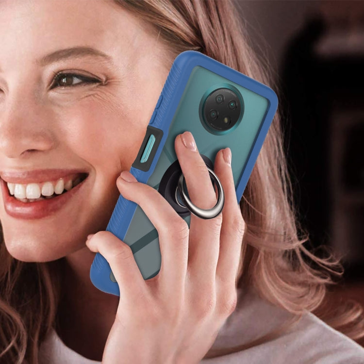 For Xiaomi Redmi Note 9 5G / Redmi Note 9T 5G Starry Sky Solid Color Series Shockproof PC + TPU Protective Case with Ring Holder & Magnetic Function