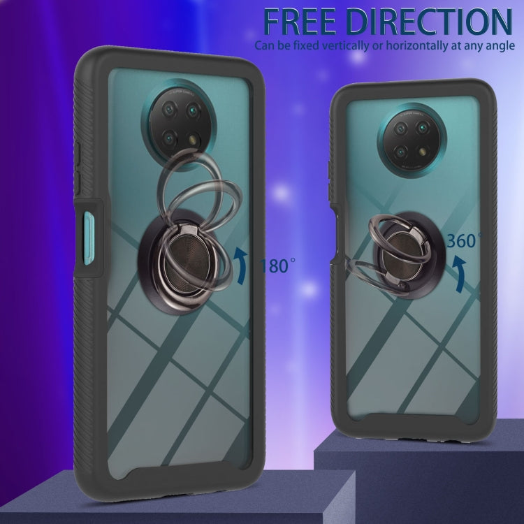 For Xiaomi Redmi Note 9 5G / Redmi Note 9T 5G Starry Sky Solid Color Series Shockproof PC + TPU Protective Case with Ring Holder & Magnetic Function