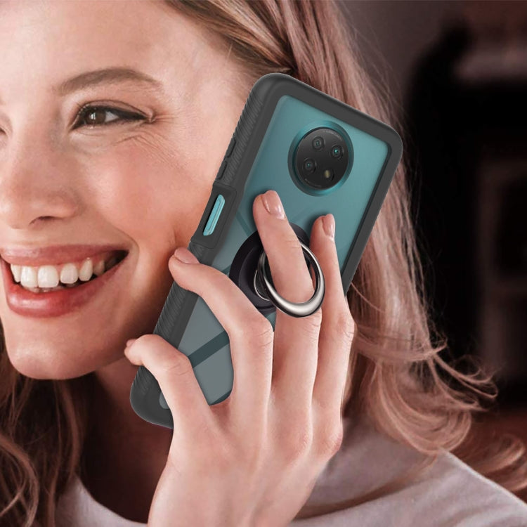 For Xiaomi Redmi Note 9 5G / Redmi Note 9T 5G Starry Sky Solid Color Series Shockproof PC + TPU Protective Case with Ring Holder & Magnetic Function