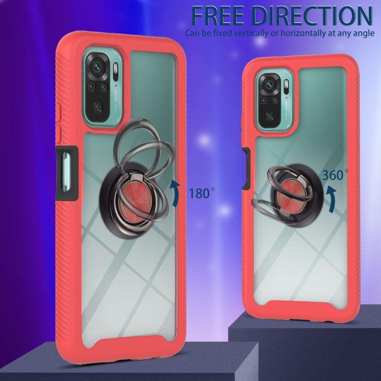 For Xiaomi Redmi Note 10 Starry Sky Solid Color Series Shockproof PC + TPU Protective Case with Ring Holder & Magnetic Function