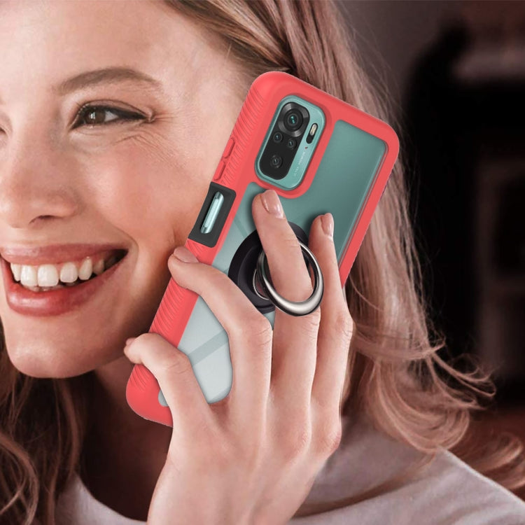 For Xiaomi Redmi Note 10 Starry Sky Solid Color Series Shockproof PC + TPU Protective Case with Ring Holder & Magnetic Function