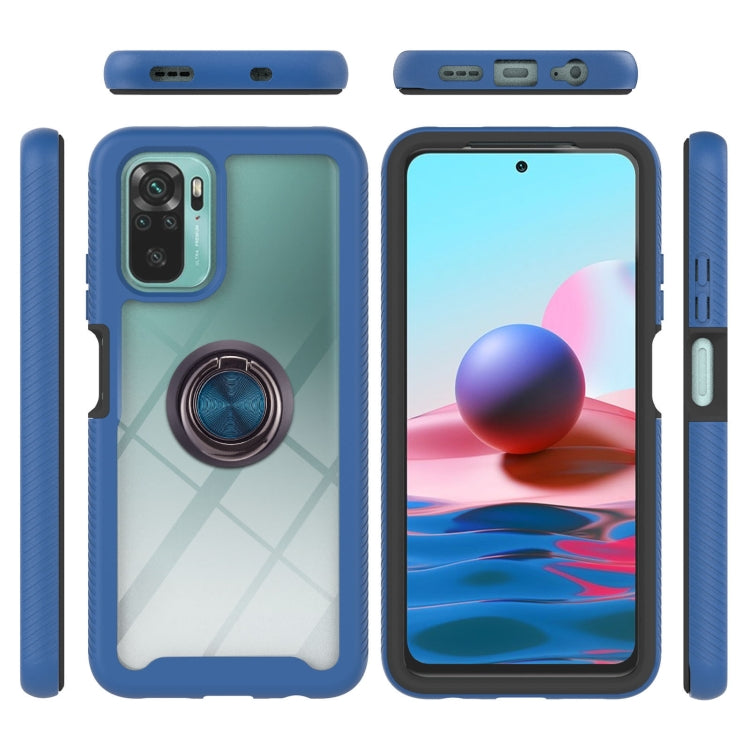For Xiaomi Redmi Note 10 Starry Sky Solid Color Series Shockproof PC + TPU Protective Case with Ring Holder & Magnetic Function