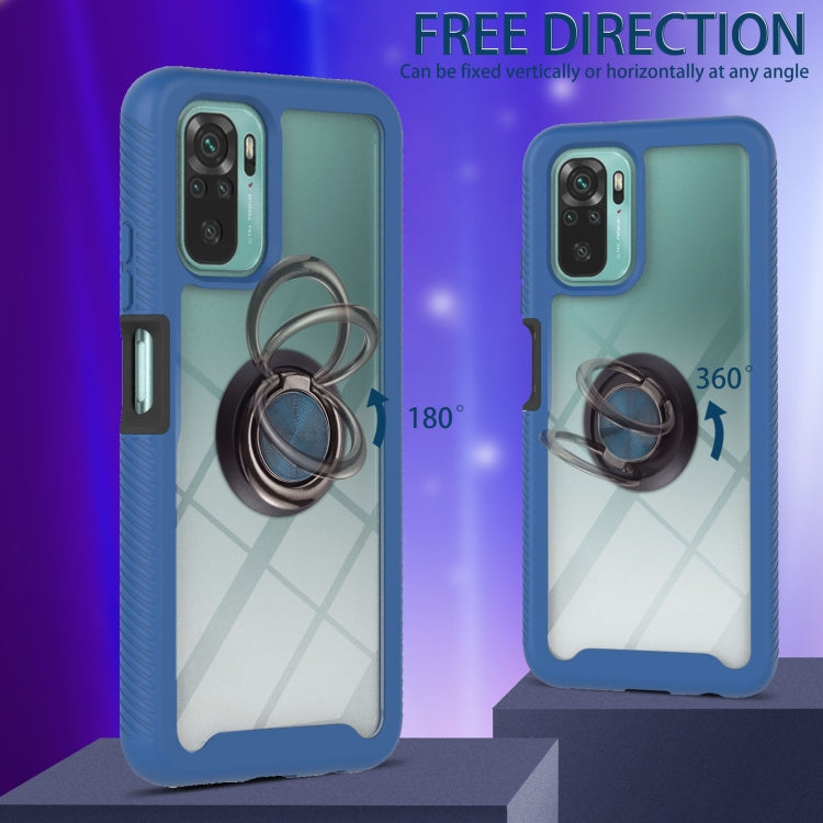 For Xiaomi Redmi Note 10 Starry Sky Solid Color Series Shockproof PC + TPU Protective Case with Ring Holder & Magnetic Function