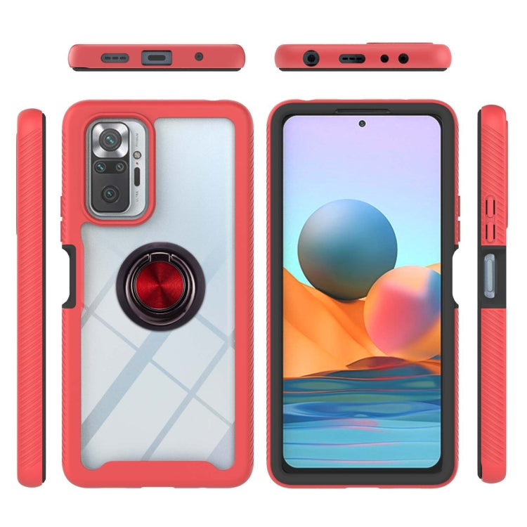 For Xiaomi Redmi Note 10 Pro / Redmi Note 10 Pro Max Starry Sky Solid Color Series Shockproof PC + TPU Protective Case with Ring Holder & Magnetic Function