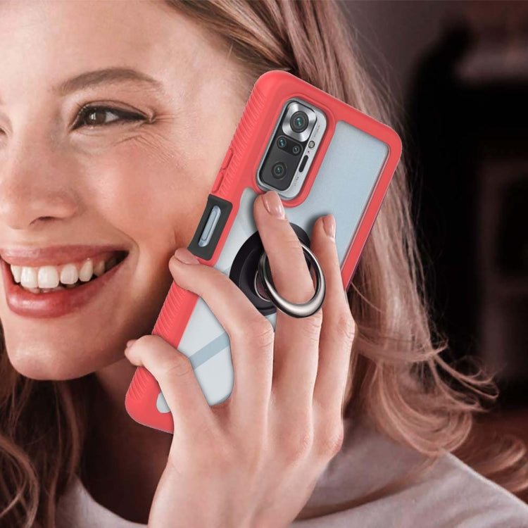 For Xiaomi Redmi Note 10 Pro / Redmi Note 10 Pro Max Starry Sky Solid Color Series Shockproof PC + TPU Protective Case with Ring Holder & Magnetic Function