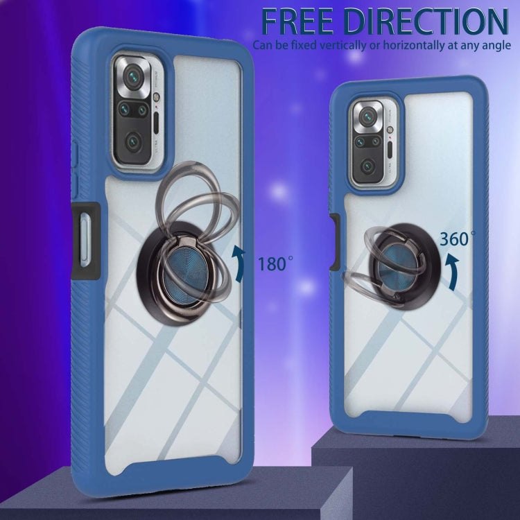 For Xiaomi Redmi Note 10 Pro / Redmi Note 10 Pro Max Starry Sky Solid Color Series Shockproof PC + TPU Protective Case with Ring Holder & Magnetic Function