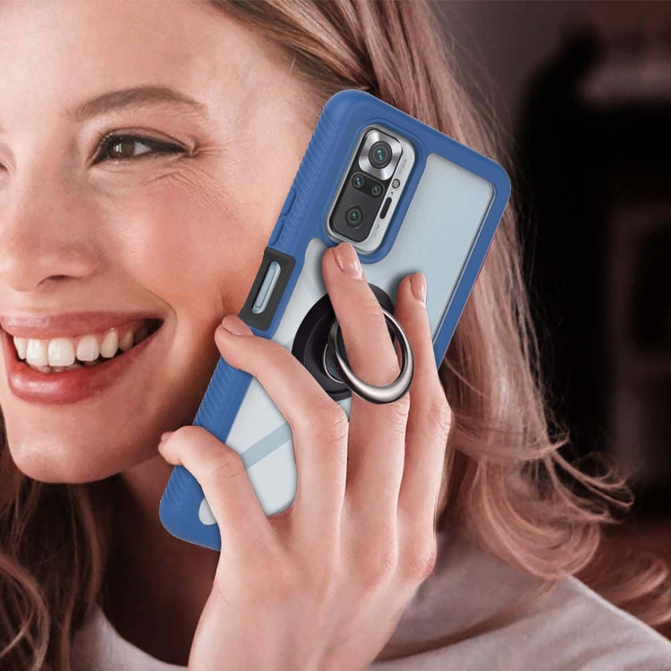 For Xiaomi Redmi Note 10 Pro / Redmi Note 10 Pro Max Starry Sky Solid Color Series Shockproof PC + TPU Protective Case with Ring Holder & Magnetic Function