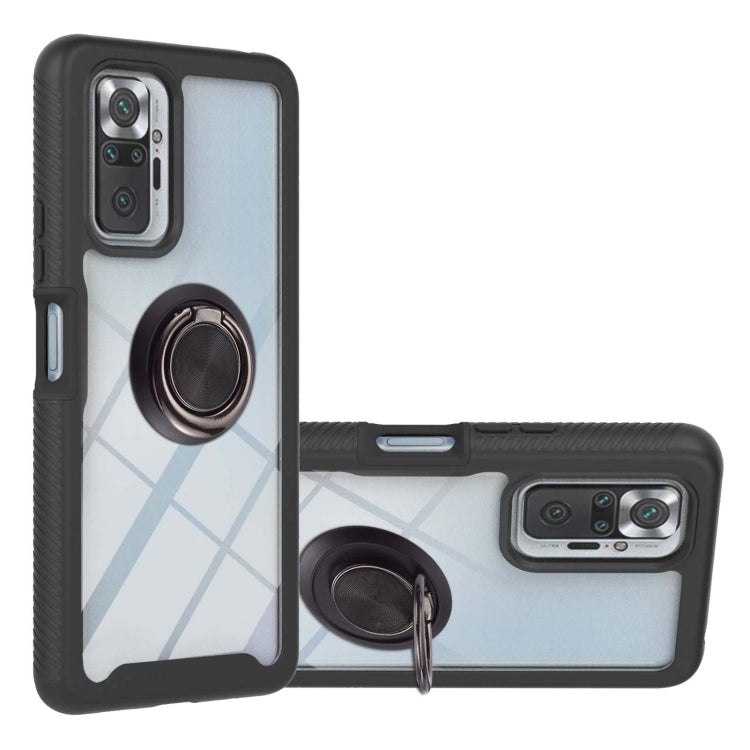 For Xiaomi Redmi Note 10 Pro / Redmi Note 10 Pro Max Starry Sky Solid Color Series Shockproof PC + TPU Protective Case with Ring Holder & Magnetic Function