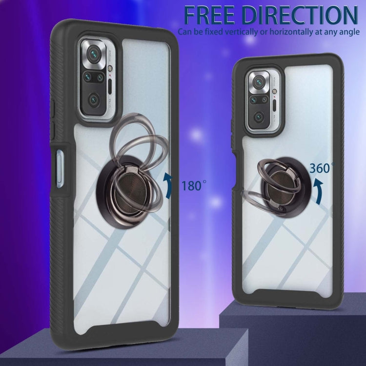 For Xiaomi Redmi Note 10 Pro / Redmi Note 10 Pro Max Starry Sky Solid Color Series Shockproof PC + TPU Protective Case with Ring Holder & Magnetic Function