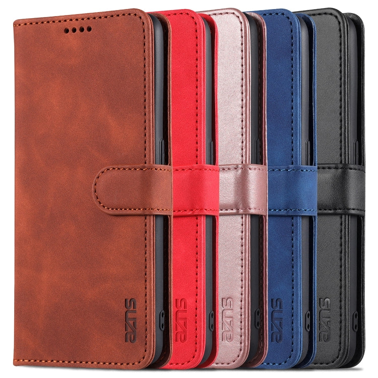 For OPPO Reno6 Pro 5G AZNS Skin Feel Calf Texture Horizontal Flip Leather Case with Card Slots & Holder & Wallet